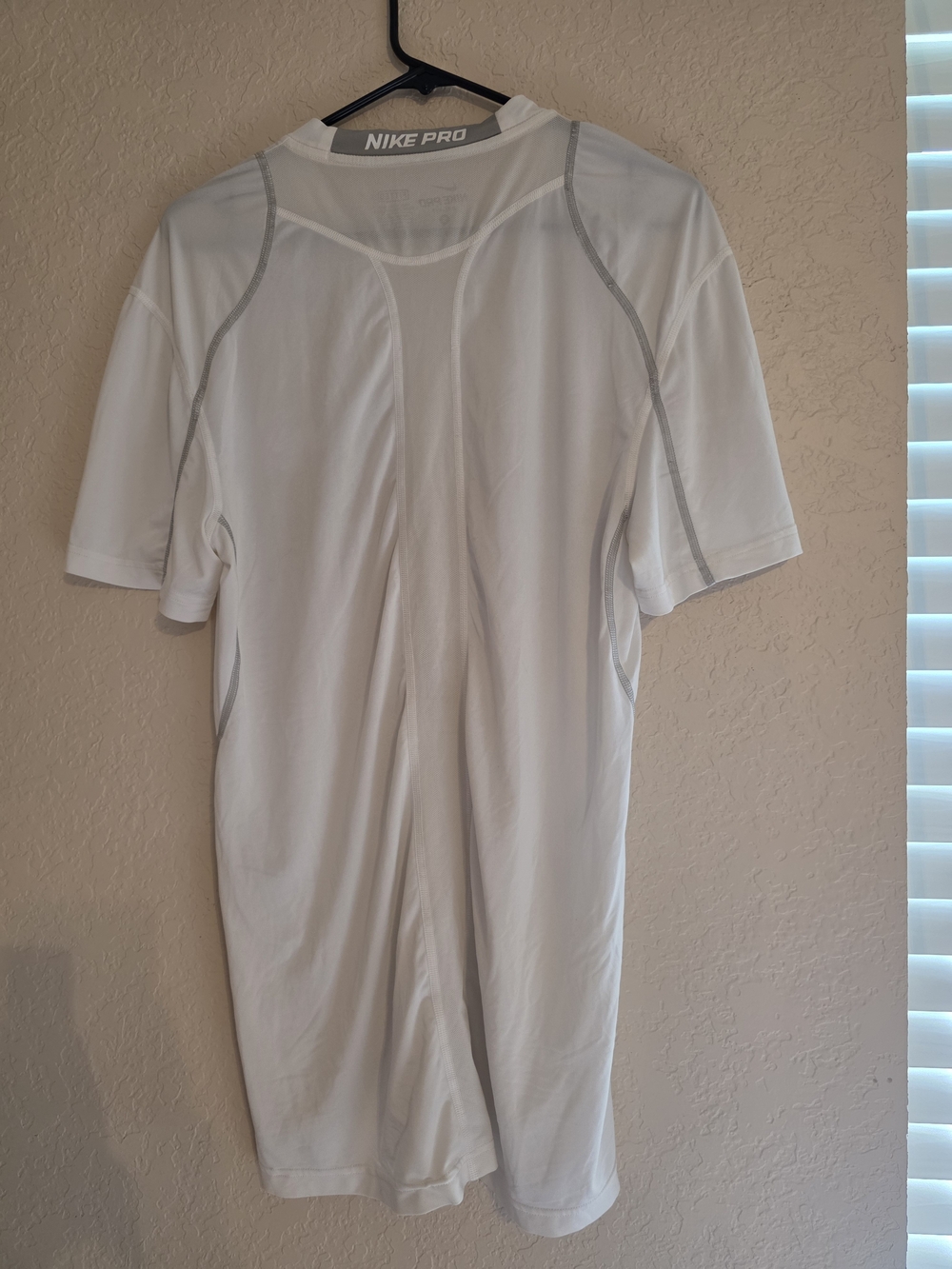 Nike White Pro Dri-FIT Short Sleeve Training Top - Picture 2 of 3